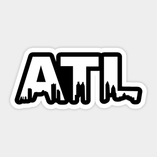 ATL White Skyline Sticker